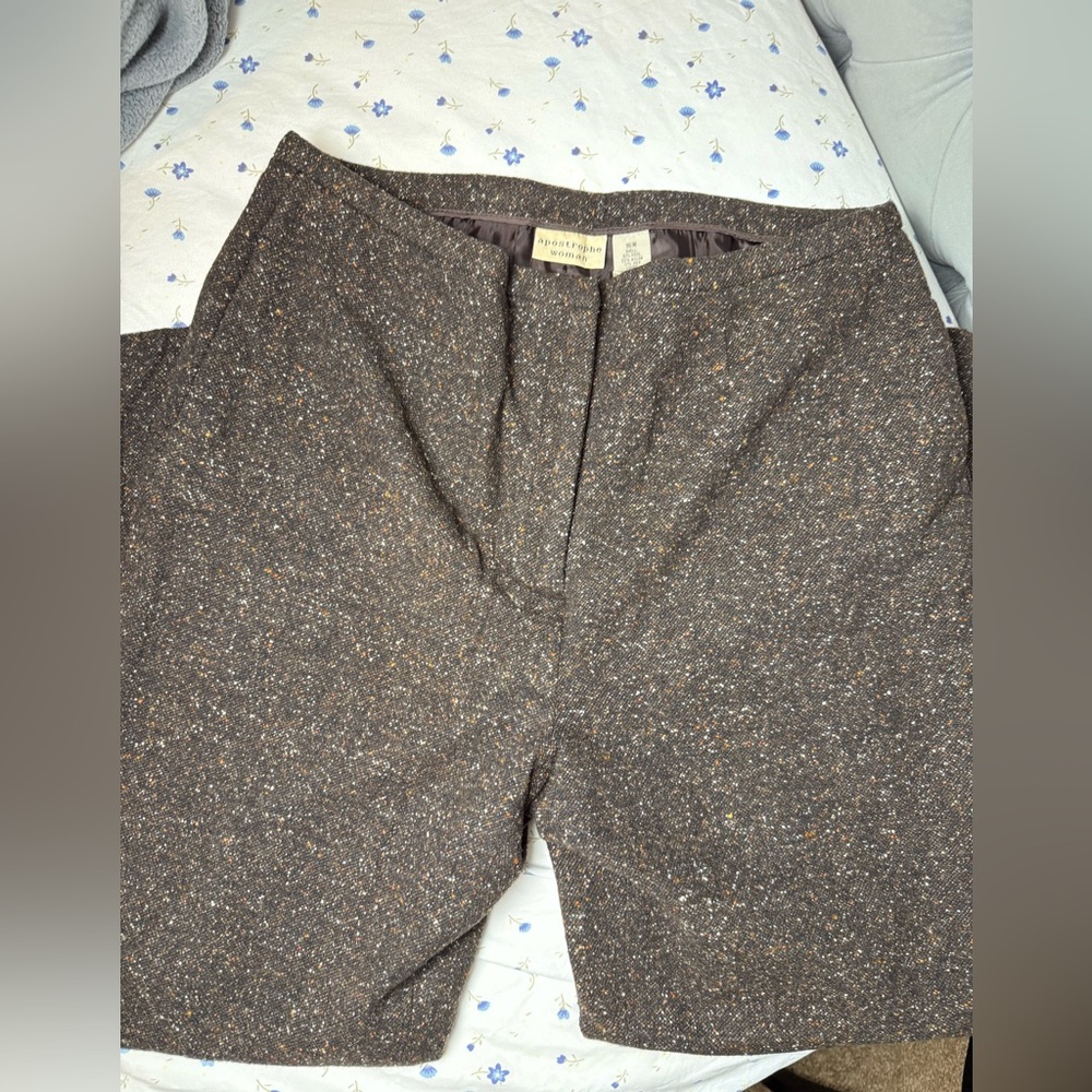 Brown Tweed wool blended Slacks